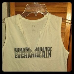 *PREOWNED* Armani Exchange Short-Sleeved White Tee